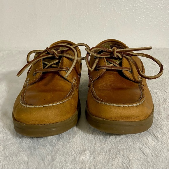 Sperry Topsider Two-Toned Leather Boat Shoes Men’s Size 8.5M Brown & Tan - Picture 4 of 9